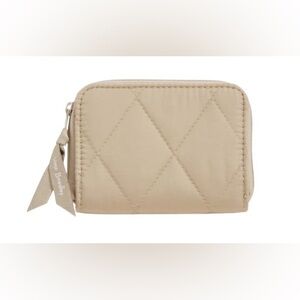 Vera Bradley RFID Small Zip Around Wallet in Ultralight caramel cream (tan)
